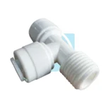 TEE 1/4" manguera x 1/4" manguera x 1/4" rosca macho DCC-008A