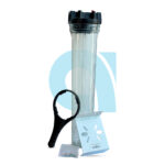 Portafiltro 2.5x20 conexión 1" transparente con purga NW-BR20K-PET 1"