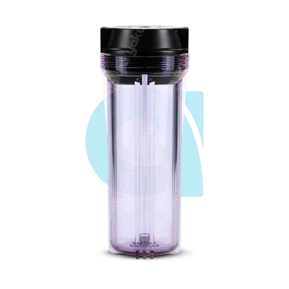 1-Portafiltro-25x10-transparente-sin-purga-HF2-10CLBK12 Portafiltro 2.5x10 conex. de 1/2" transparente sin purga Hydronix HF2-10CLBK12 - Imagen 1