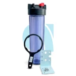 Portafiltro 4.5x20 conexión 1" transparente con purga NW-BR20L-PET-1"
