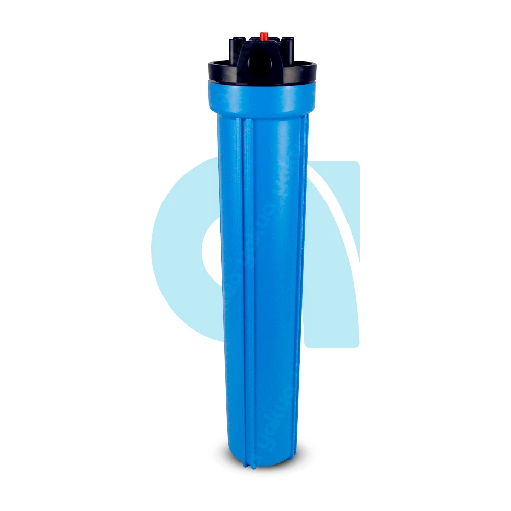 1-Portafiltro-azul-HF5-20BLBK34PR Portafiltro 2.5X20 conexión 3/4", azul con purga Hydronix - Imagen 1