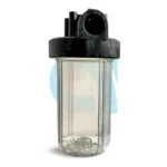 Portafiltro 4.5x10 conexión 1-1/2" transparente con purga NW-BR10M-PET-1.5" - Imagen 2