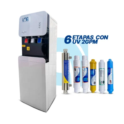 Dispensador de aqui con equipo Uv