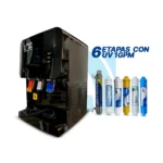 Mini dispensador de agua 6 etapas con UV-Ultra Black Edition Prime