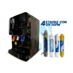 Mini dispensador de agua 4 etapas con UV - Ultra Black Platinum