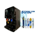 Mini dispensador de agua 5 etapas con UV - Ultra Black Platinum Pro