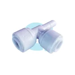 TEE espiga 1/4" manguera x 1/4" manguera x 1/4" Stem espinga DCC-028A - Imagen 3